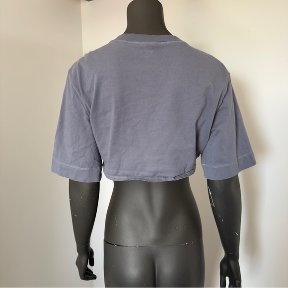☁️ Gymshark Cropped Tee in Slate Blue – Size S - Picture 4 of 10